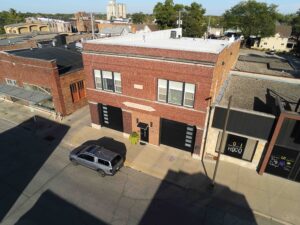 Aerial image of old fire station